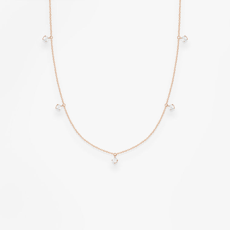 Vanrycke Stardust 5 Rose Gold Necklace