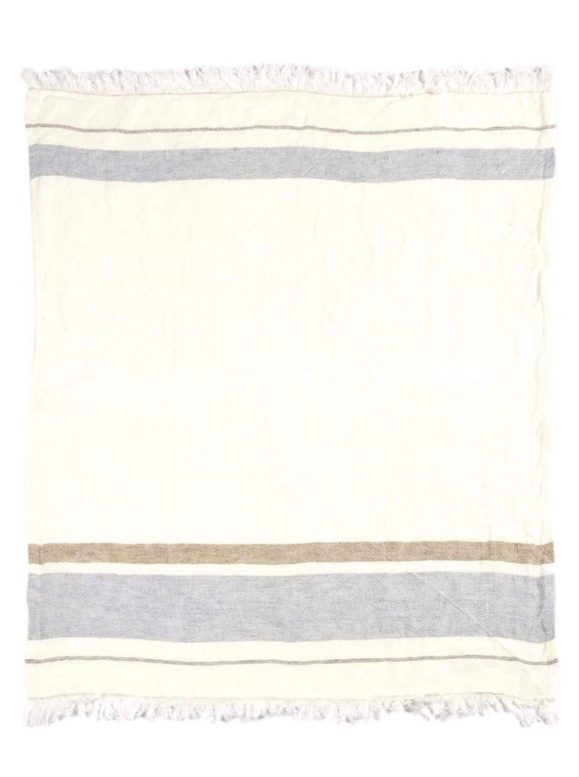 Libeco Linen - The Belgian Towel - Oyster Stripe  - 3 Sizes
