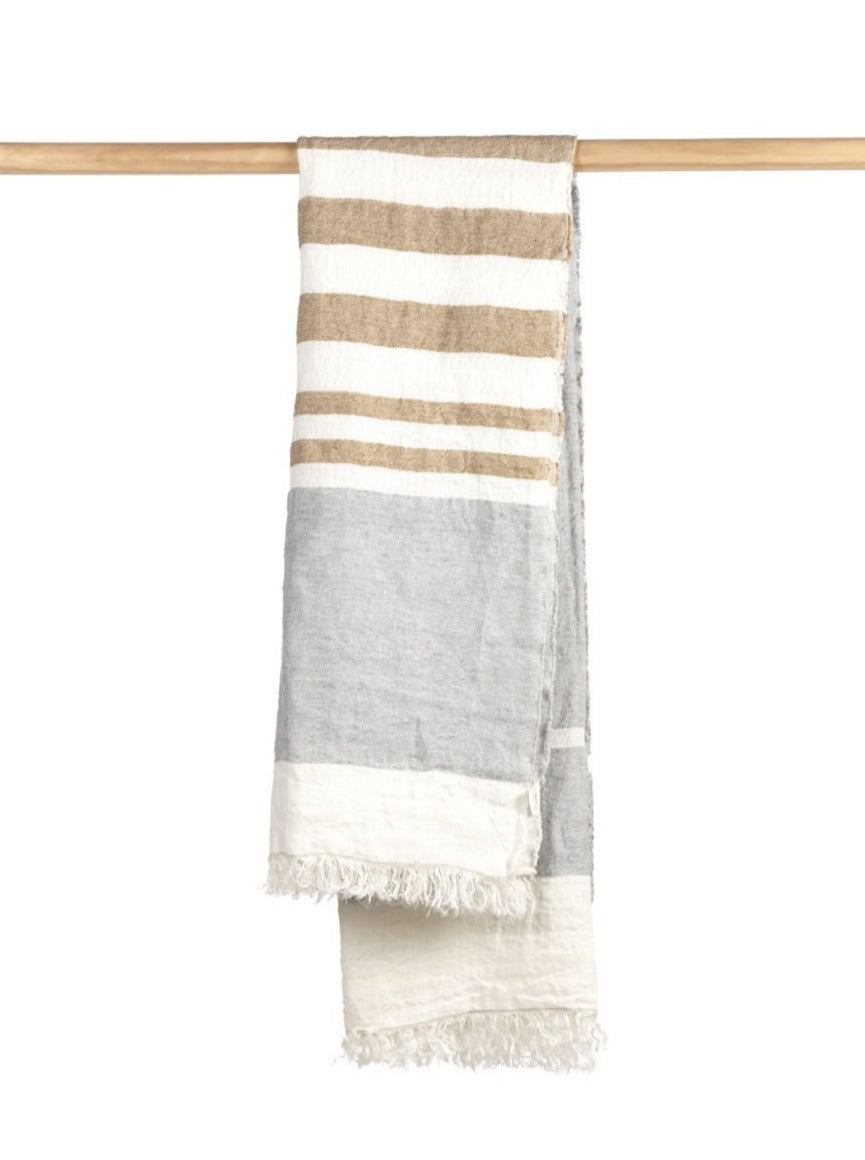 Libeco Linen - The Belgian Towel - Ash Stripe - 3 Sizes
