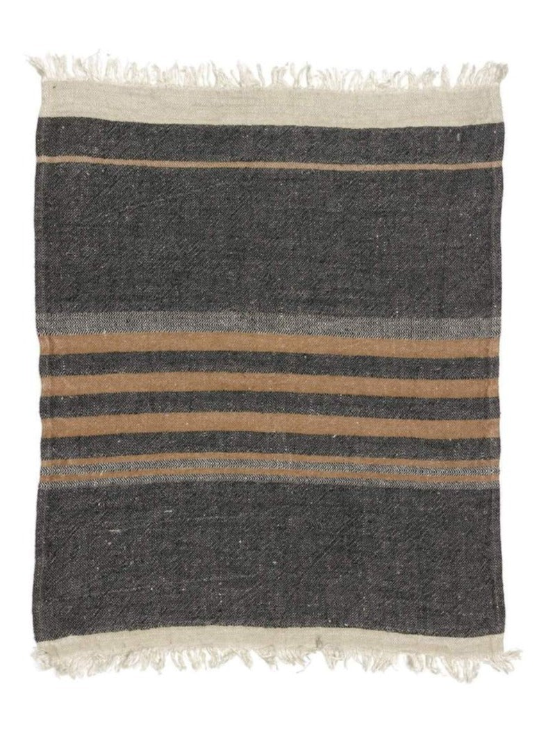 Libeco Linen - The Belgian Towel - Black Stripe - 3 Sizes