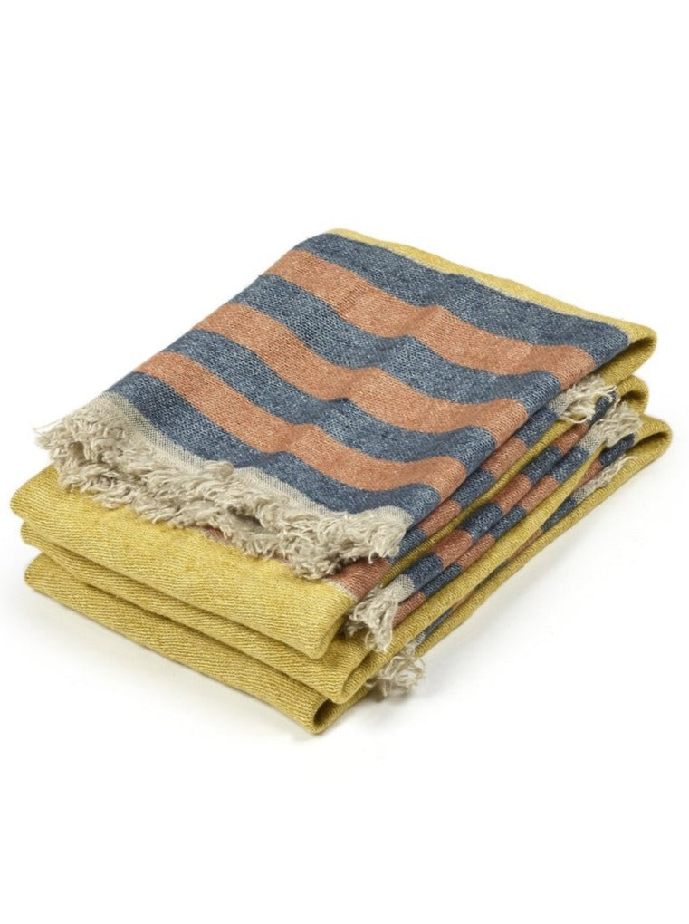 Libeco Linen - The Belgian Towel - Red Earth Stripe - 3 Sizes