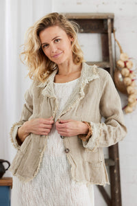 La Bottega di Brunella - Giacca Machiavelli Linen Jacket - Naturale