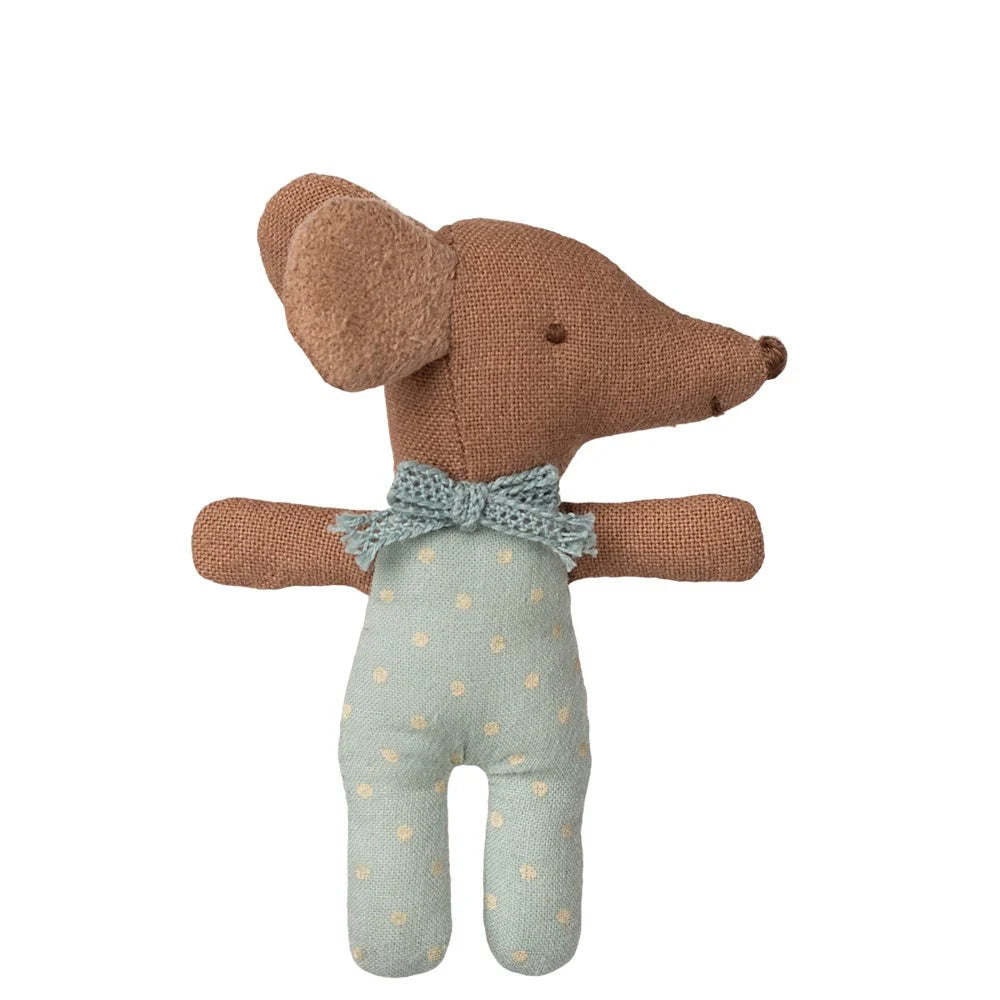 Maileg - Sleepy-Wakey Baby Mouse In a Box - Blue