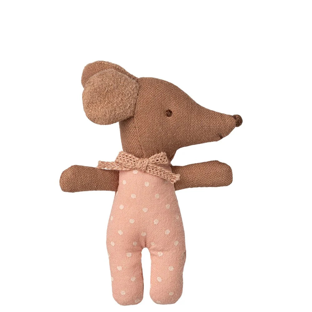Maileg - Sleepy-Wakey Baby Mouse In a Box - Rose