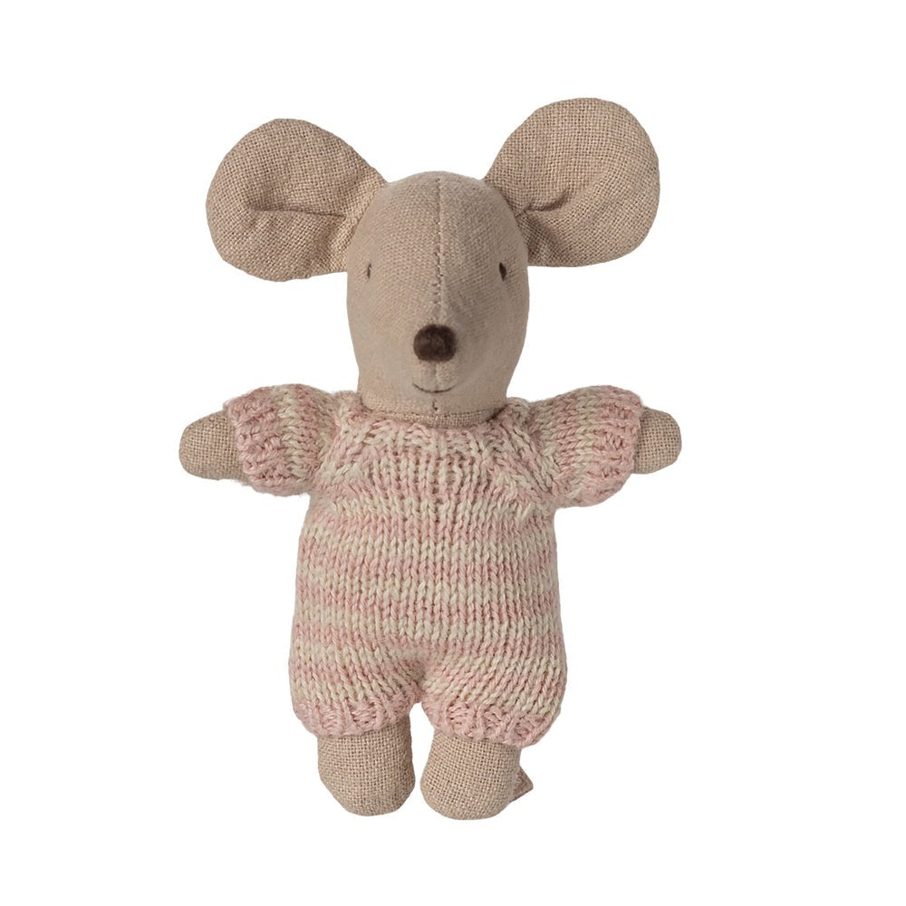 Maileg - Baby Mouse in Carry Cot Rose