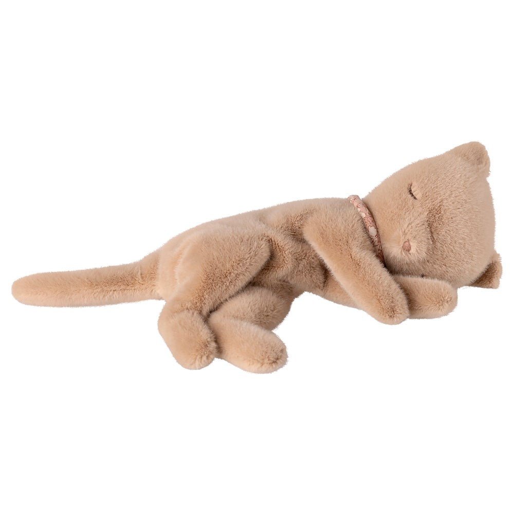 Maileg - Sleeping Kitten Plush Small Cream Peach