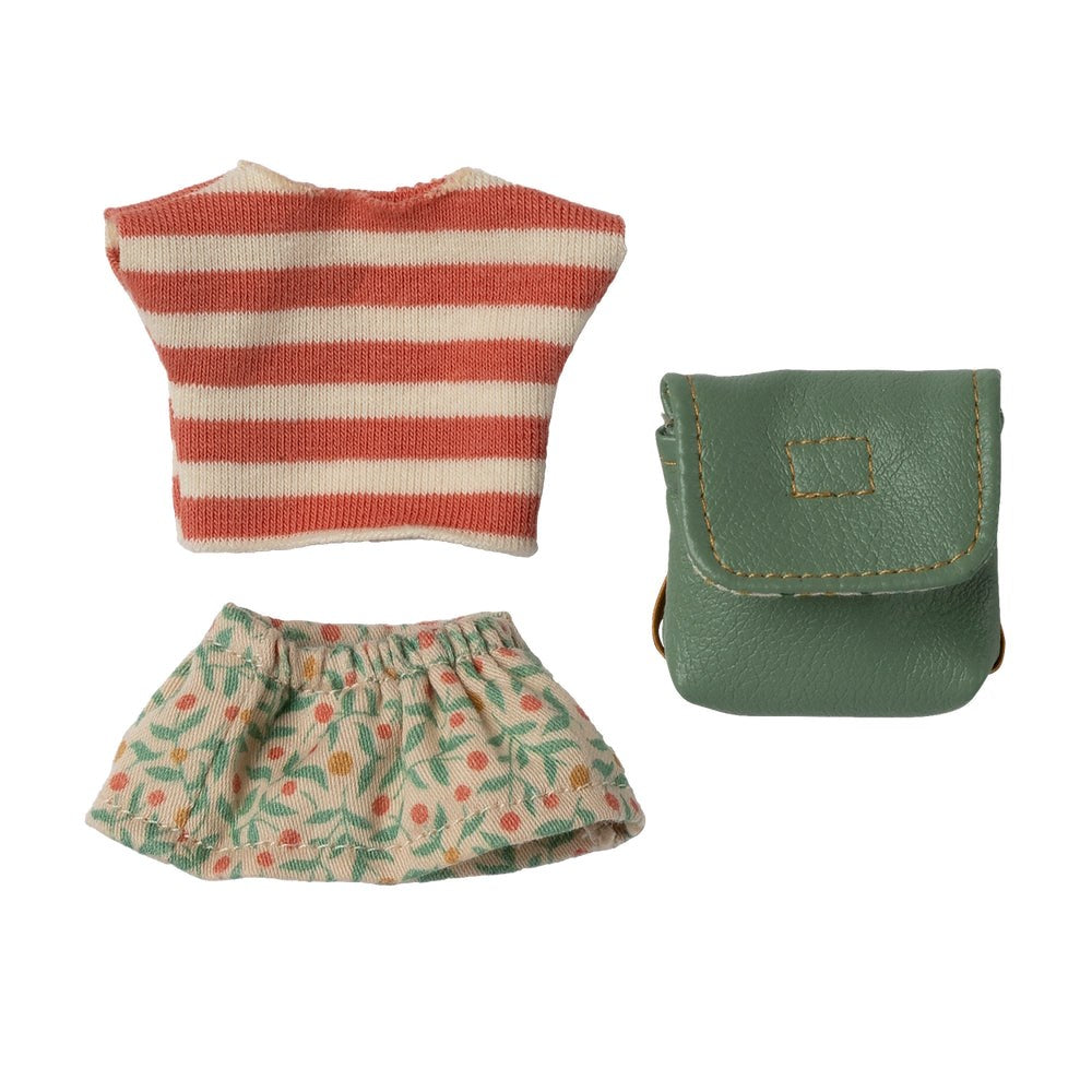Maileg - Clothes and Bag Big Sister Mouse Green