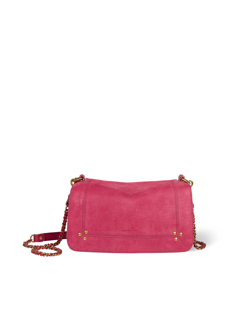 Jerome Dreyfuss Bobi - Imprimé Croco Framboise Taurillon