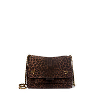 Jerome Dreyfuss Lulu M - Imprimé Léopard Naturel Split Suede