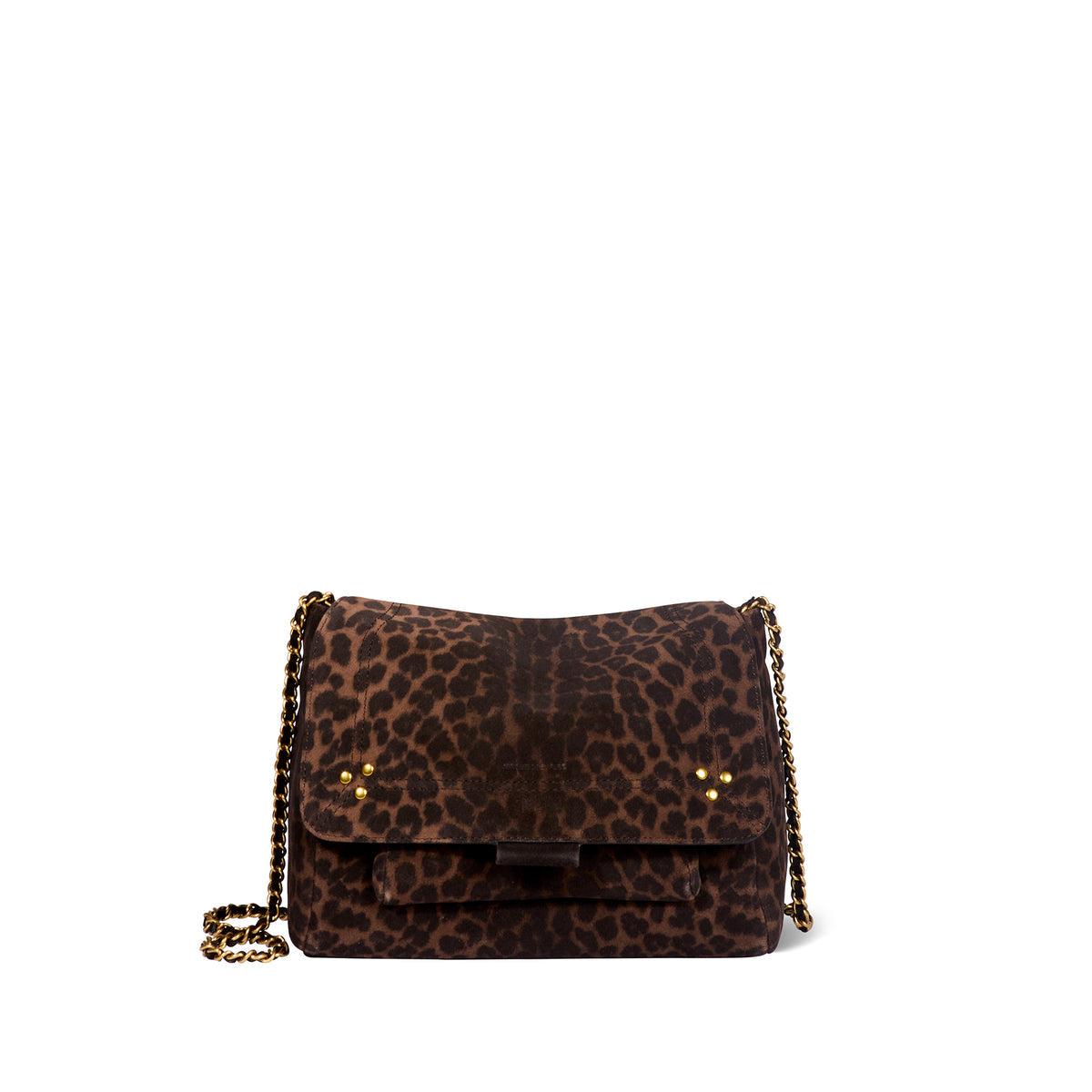 Jerome Dreyfuss Lulu M - Imprimé Léopard Naturel Split Suede