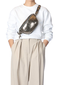 Jerome Dreyfuss Lino banane - Lamé Champagne Goatskin