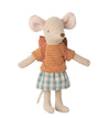 Maileg - Mouse Tricycle Big Sister with Bag rose