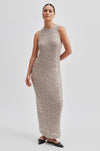 Second Female Dazzling Dress - Vintage Khaki