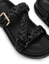 La Tribe - Aki Braided Slide - Black