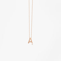 Vanrycke - Abécédaire Necklace Rose Gold and Diamond Necklace