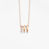 Vanrycke - Charlie Triple Ring Rose Gold and Diamond Necklace