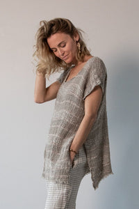 La Bottega di Brunella - Maglia Icaro Linen Top - Naturale