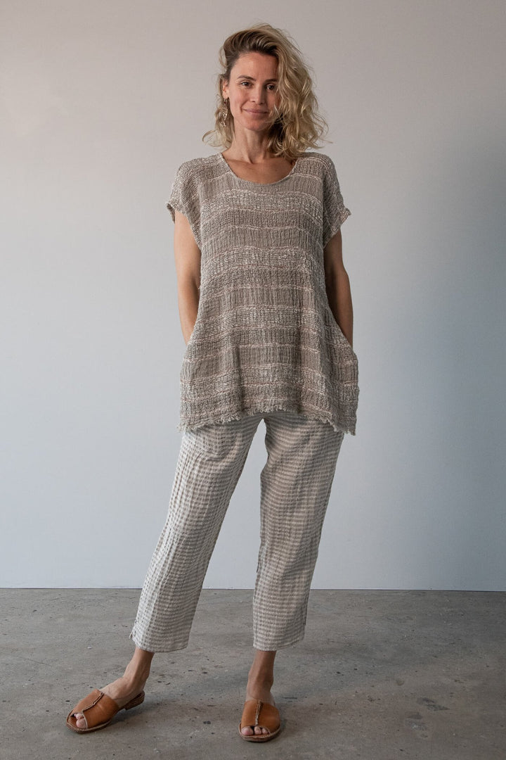 La Bottega di Brunella - Maglia Icaro Linen Top - Naturale
