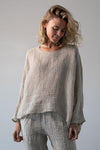 La Bottega di Brunella - Maglia Sibilla Linen Top - Naturale
