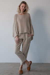 La Bottega di Brunella - Maglia Sibilla Linen Top - Naturale