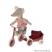 Maileg - Abri a Tricycle Mouse Red