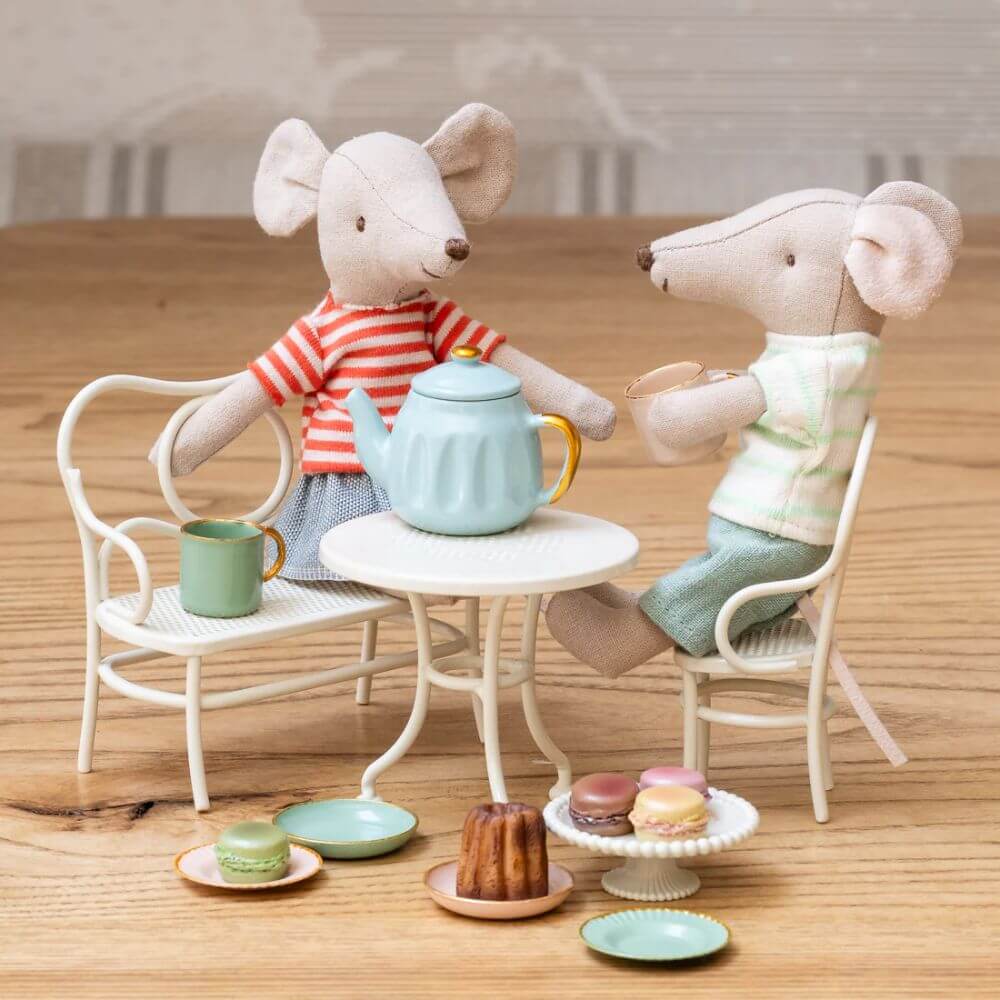 Maileg - Cafe Set Mouse Small Off White