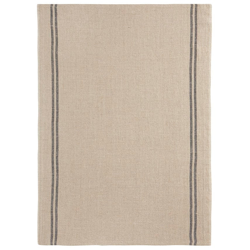 Charvet Editions French Linen Tea-Towel - Country - Lave Noir