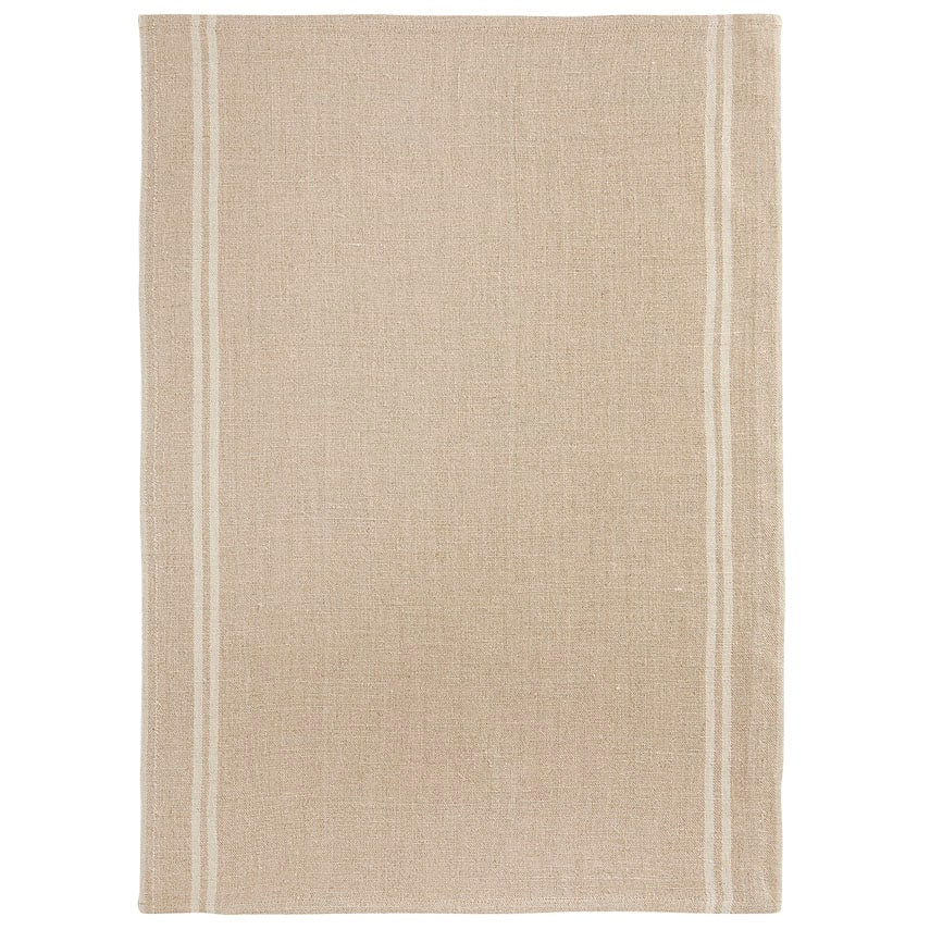 Charvet Editions French Linen Tea-Towel - Country - Lave Ecru