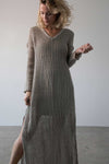 La Bottega di Brunella - Vestito Mietitura Linen Dress - Latte