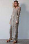 La Bottega di Brunella - Vestito Mietitura Linen Dress - Latte