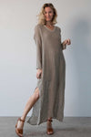 La Bottega di Brunella - Vestito Mietitura Linen Dress - Latte