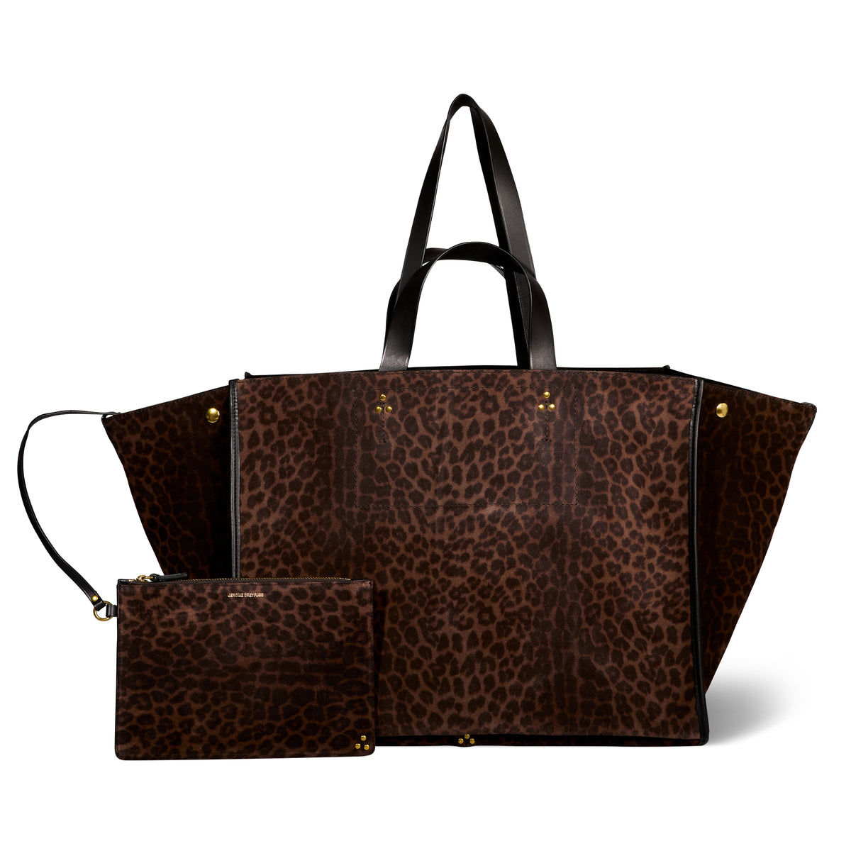 Jerome Dreyfuss Léon L - Imprimé Léopard Naturel Split Suede