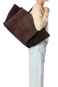 Jerome Dreyfuss Léon L - Imprimé Léopard Naturel Split Suede