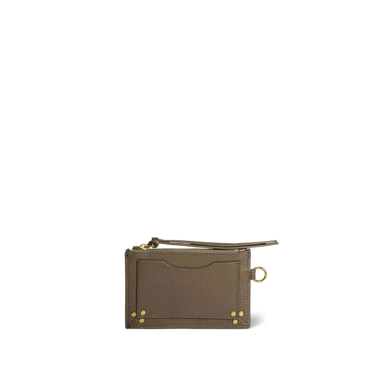Jerome Dreyfuss Lucky porte cartes - Kaki Goatskin