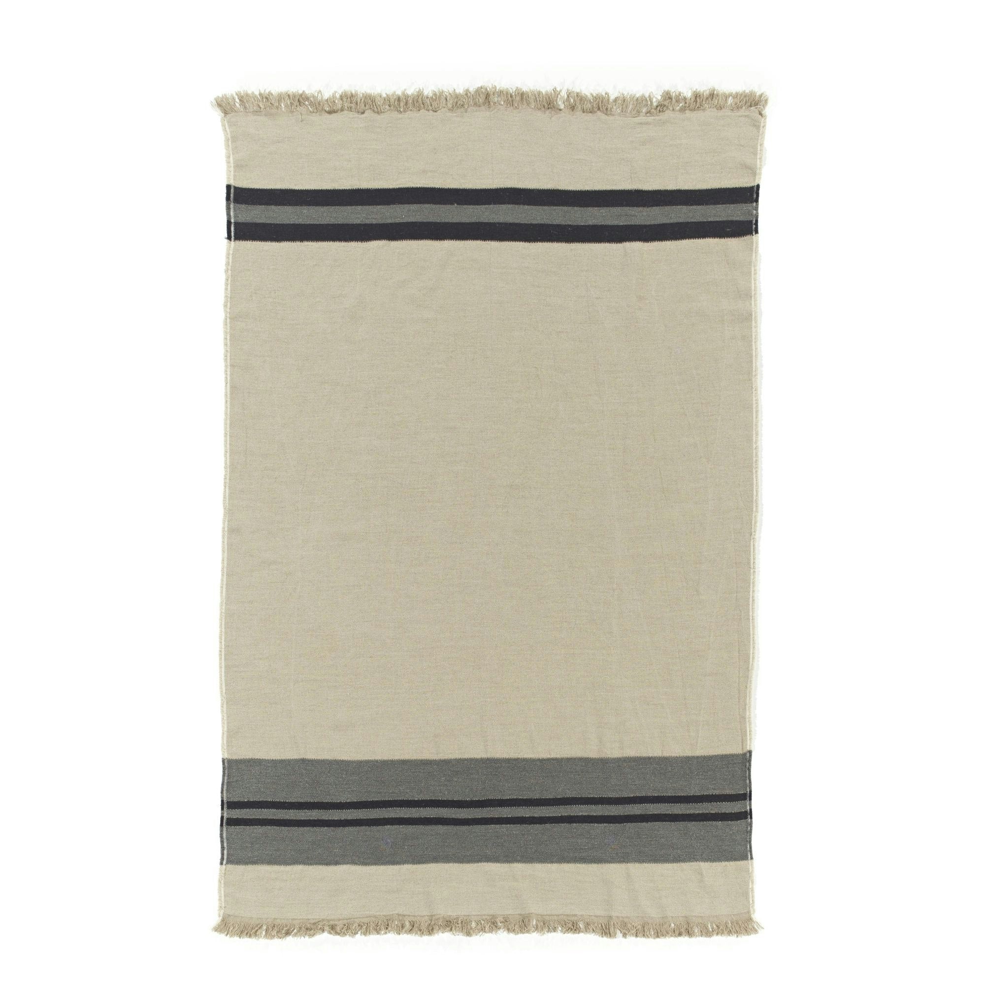 Libeco Linen - Black House Stripe Throw