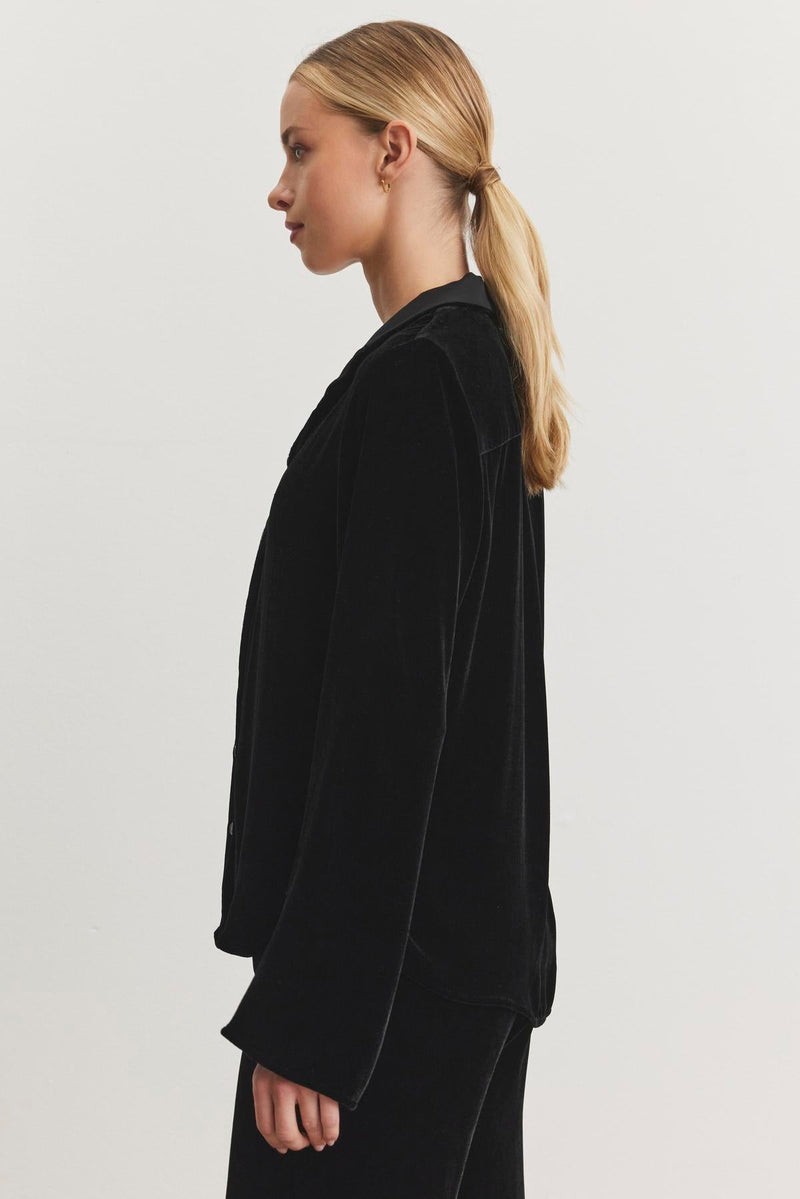 Velvet - Brenna Silk Velvet Shirt