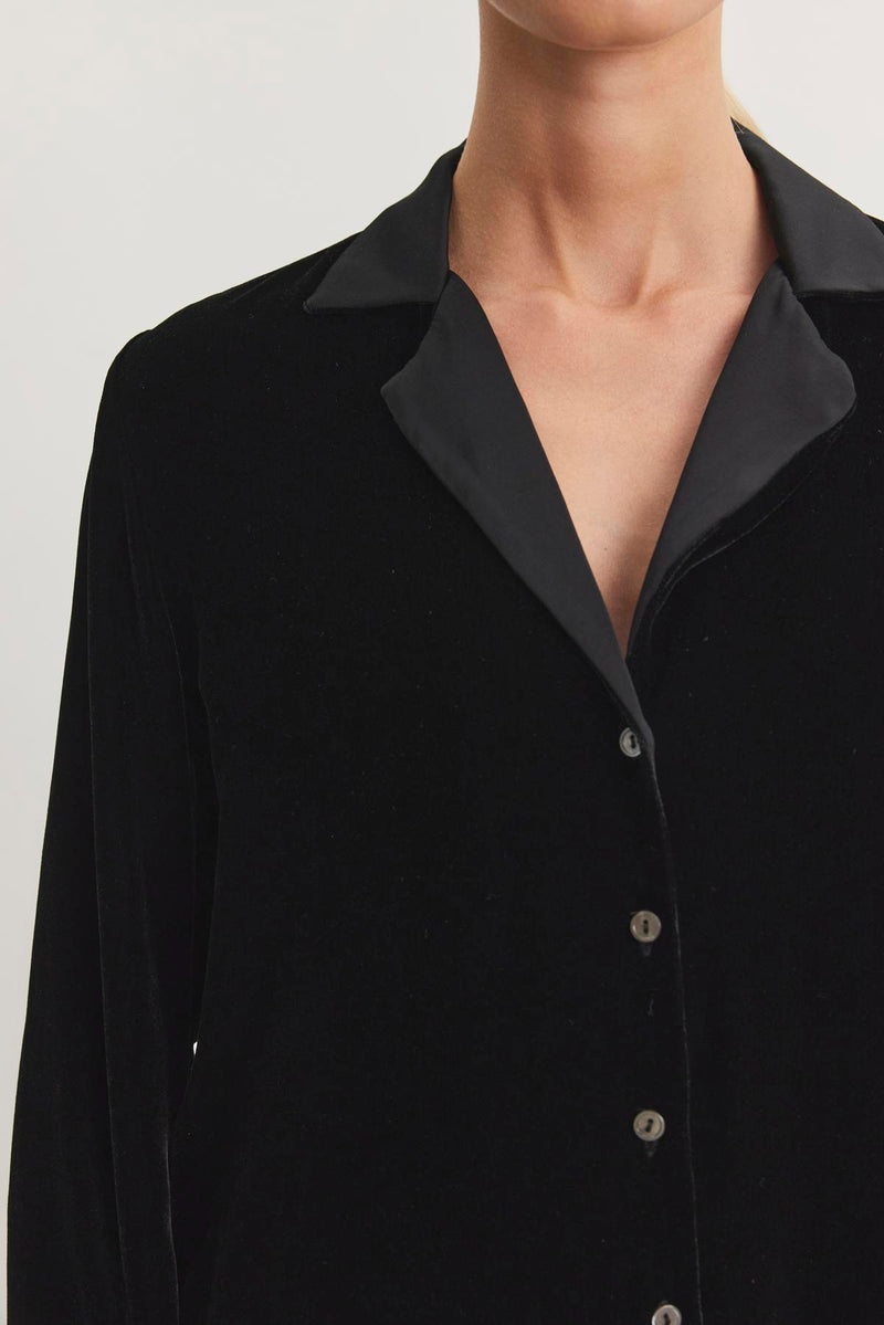 Velvet - Brenna Silk Velvet Shirt