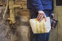 Libeco Linen - The Belgian Pouch - Mustard Stripe