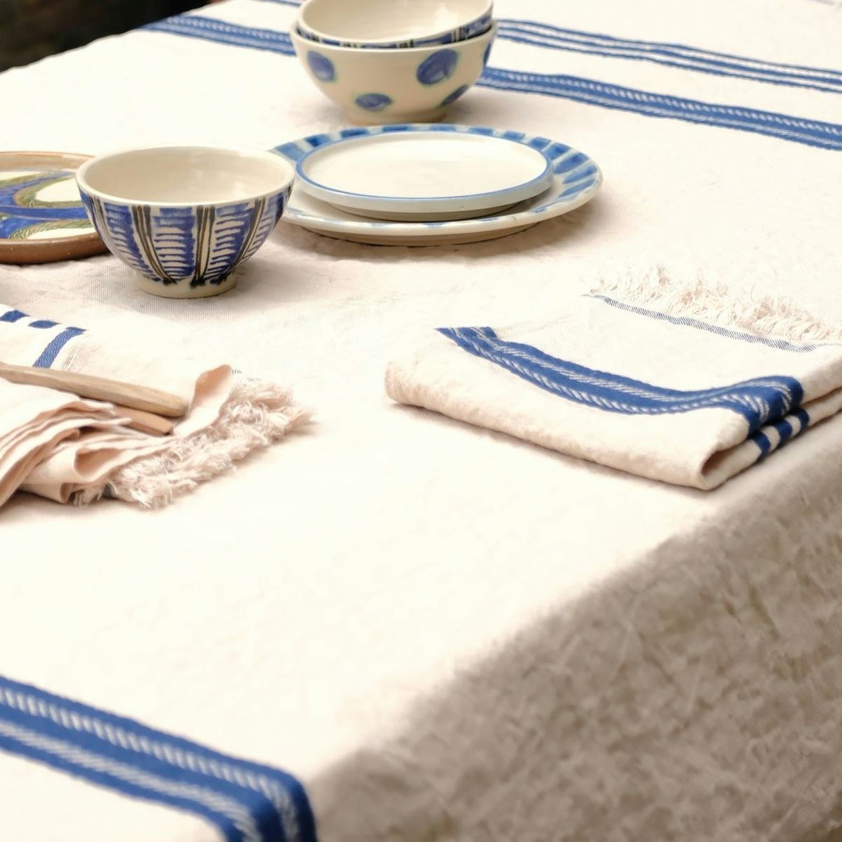 Libeco Linen - Indigo Stripe Napkin