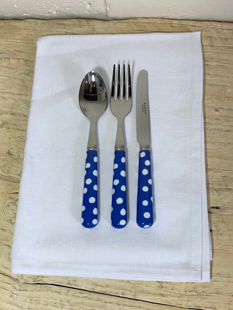 Sabre Children's Cutlery Set - Blue Spot
