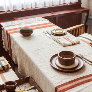 Libeco Linen The Belgian Table Throw Tablecloth - 2 sizes, 3 colours