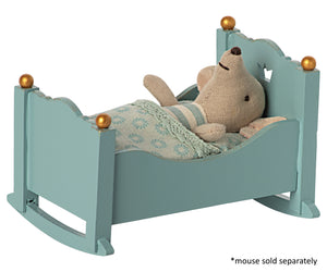 Maileg - Cradle Baby Mouse Blue