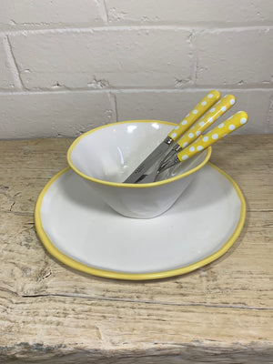 Sabre Children's Cutlery Set - Yellow Spot