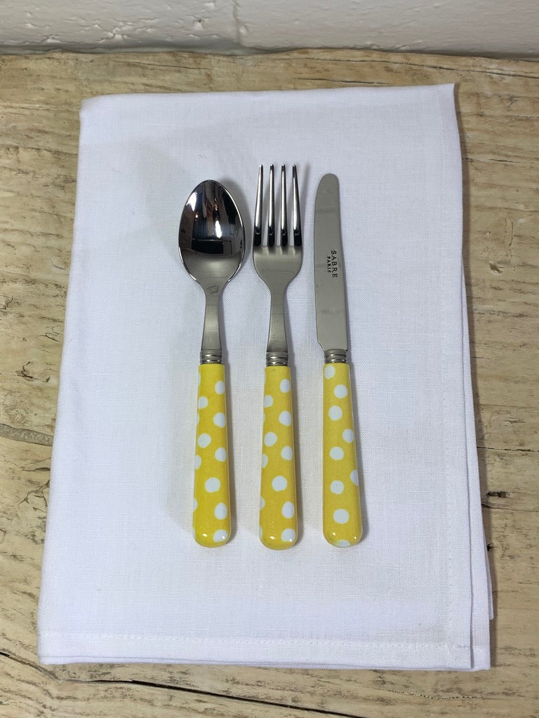Sabre Children's Cutlery Set - Yellow Spot