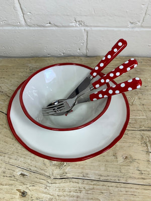 Sabre Children's Cutlery Set - Red Spot