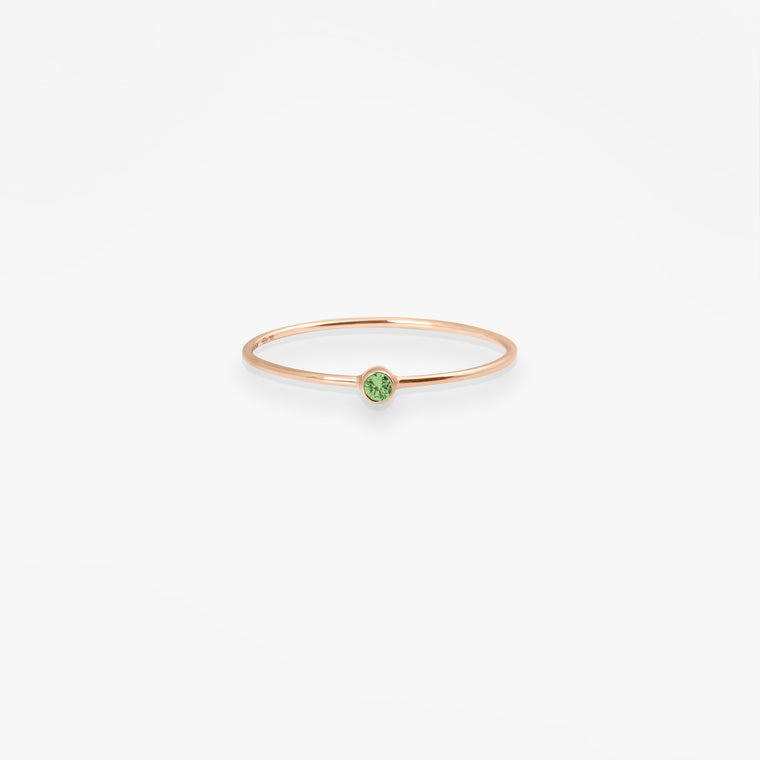 Vanrycke 'One' Rose Gold And Green Tsavorite Ring