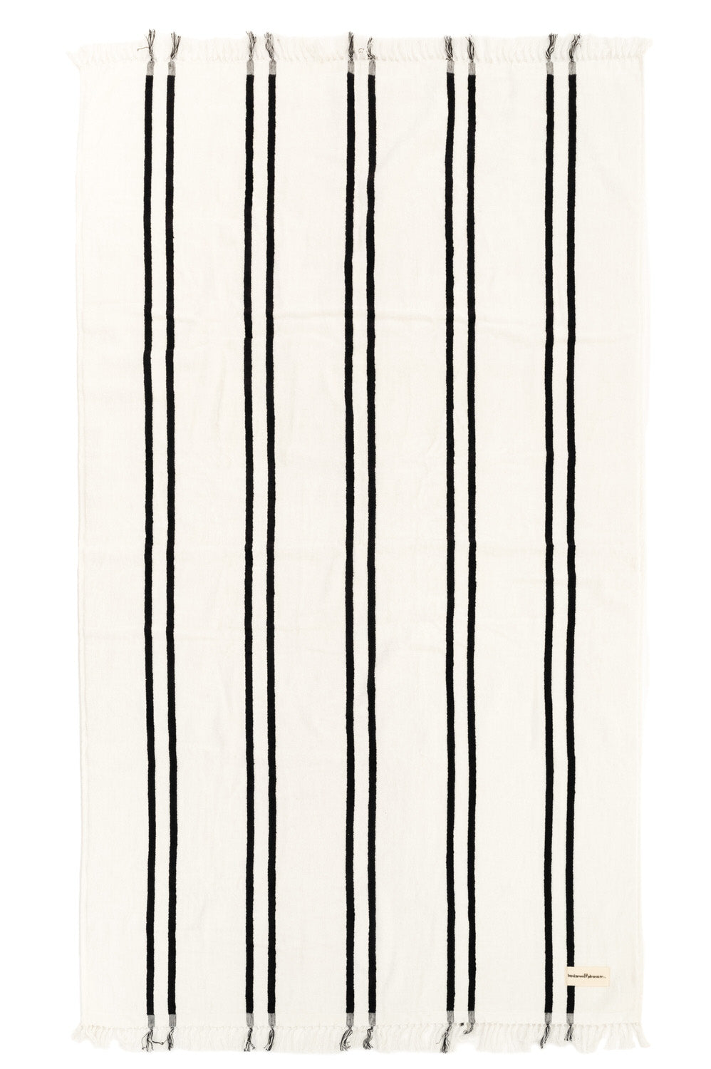 The Beach Towel - Black Two Stripe