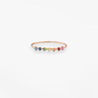 Vanrycke 'Stardust Rainbow' Rose Gold Ring