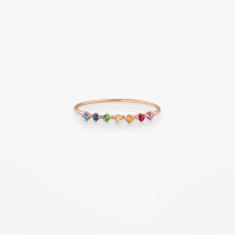 Vanrycke 'Stardust Rainbow' Rose Gold Ring