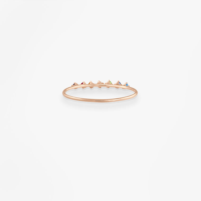 Vanrycke 'Stardust Rainbow' Rose Gold Ring